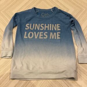 Chaser Girls Blue Ombré Sunshine Loves Me Sweatshirt